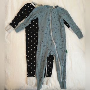 Parade Organics Cotton Romper Pjs Pajamas 2T LOT lightning spaceship 24m bundle